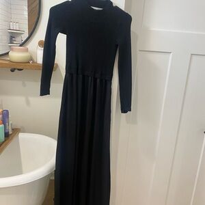 Elegant Black Long Sleeve Dress